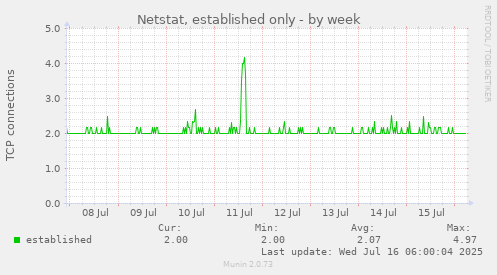 Netstat, established only